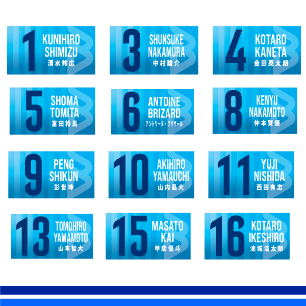 大阪ブルテオン オフィシャルオンラインショップ / 2025-26選手応援